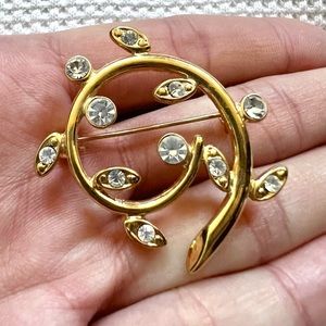 Anne Klein Gold Tone Brooch Pin